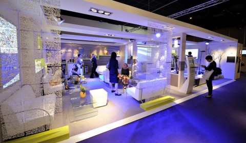 Un stand lors d'un salon au C.I.D