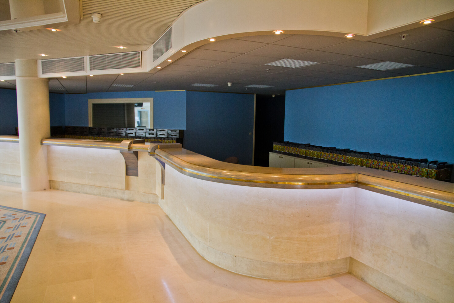 Desk de l'accueil Royal au Centre International de Deauville