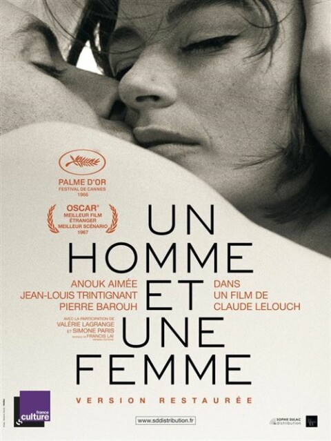 Un homme et une femme de Claude Lelouch affiche originale
